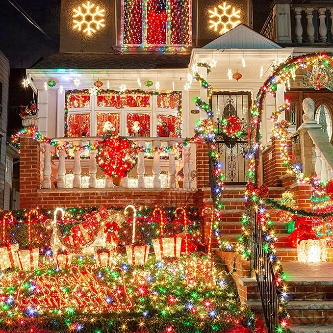 Joomer Color Changing Christmas Lights, 164FT 500 LED String Lights with Remote Timer Dimmable Fairy String Outdoor Waterproof for Christmas Decoration (Warm White to Multicolor)