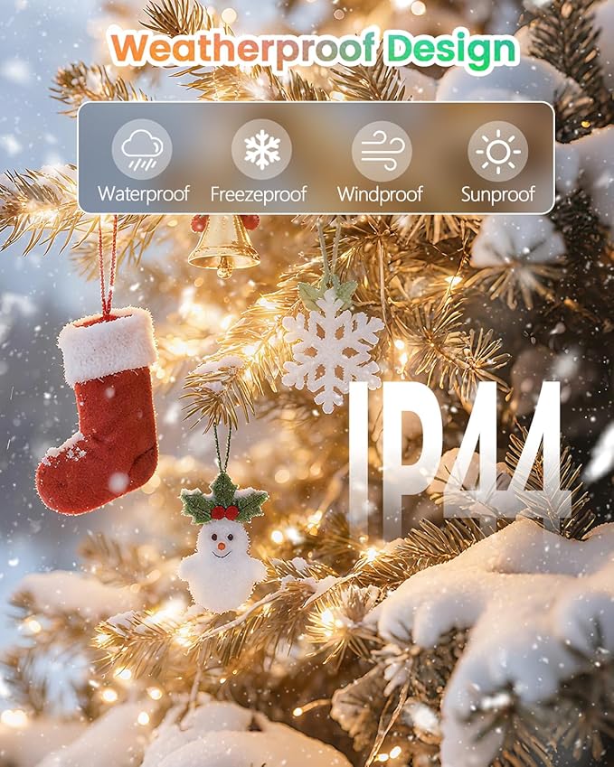 Smart Color Changing Christmas String Lights, 82FT 200LED App Control RGB LED String Lights with Remote & Timer, Waterproof Twinkle Christmas Tree Lights Indoor Outdoor Holiday Xmas Tree Decorations