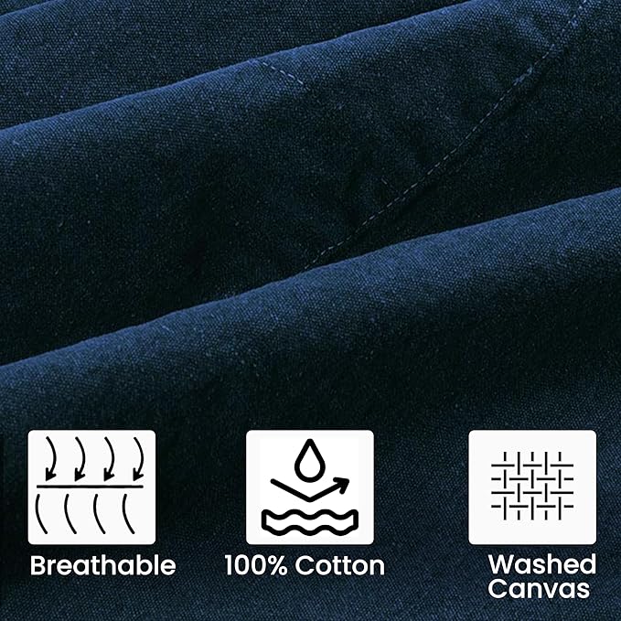 LEATHER VILLAGE Chef Aprons for Men Women with Large Pockets, Cotton Canvas Cross Back Adjustable Work Apron, Size M to XXL