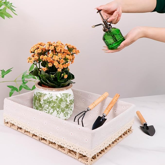 Ceramic Pot for Planter, Vintage Flower Pot with Drainage Holes, 6.29 inch Ice Crack Glazed Indoor Planters Pot (Traditional)