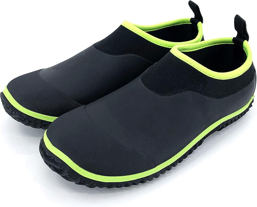 SYLPHID Men's Garden Shoes Women's Rain Shoe Waterproof Neoprene Camp Booties for Camping, Lawn Care, Gardening and Yard Work