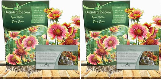 Outsidepride Gaillardia Pulchella Red Indian Blanket Seeds for Planting - 5000 Pcs Annual Flower Seeds, Heat & Drought Tolerant for Xeriscaping, Borders, & Small Garden Spaces (Pack of 2)