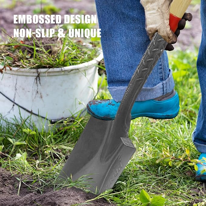 Garden Spade Trenching Shovel for Planting and Landscaping, 43 Inches