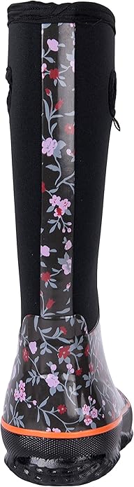 WTW Mid Calf Rain Boots for Women - Waterproof Insulated Neoprene Mud Boots Outdoor Hunting Garden Boots