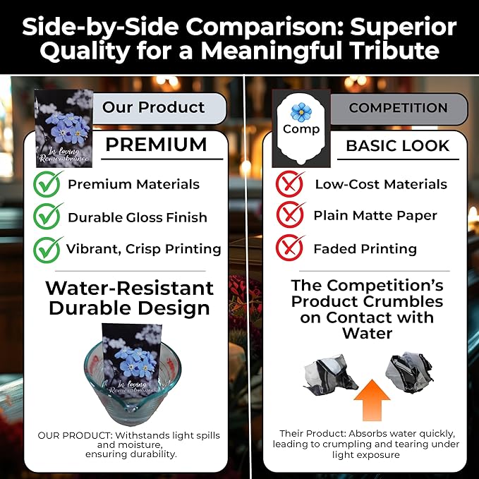 100pc Premium Pre-Filled Forget Me Not Seeds Packets Favors for Funerals, Funeral Decorations, Celebration of Life Decorations, Forget Me Not Seeds Packets, Celebration of Life Ideas, Memorial Cards