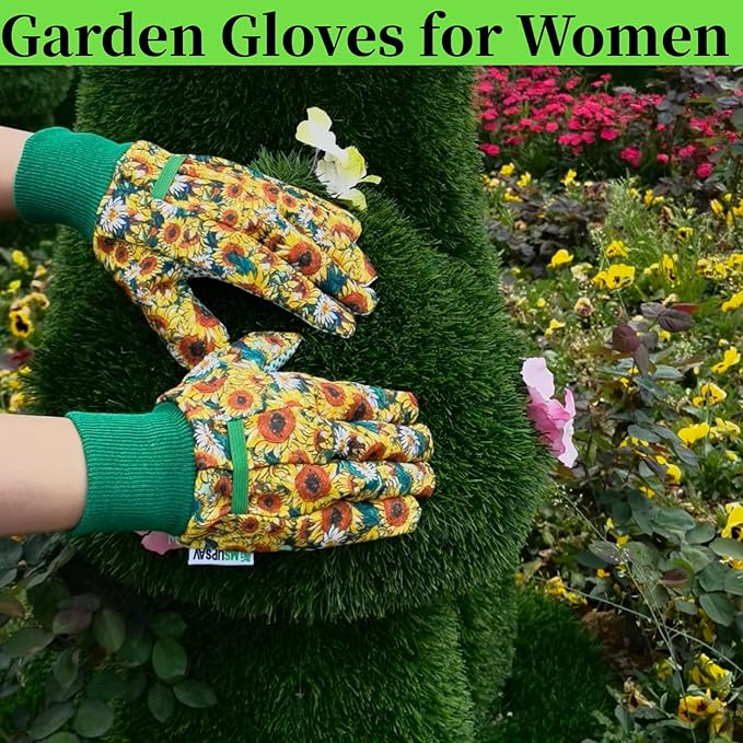 Thorn Proof&Puncture Resistant Gardening Gloves with Grip,Garden Glove for Women, Leather Yard Work Gifts