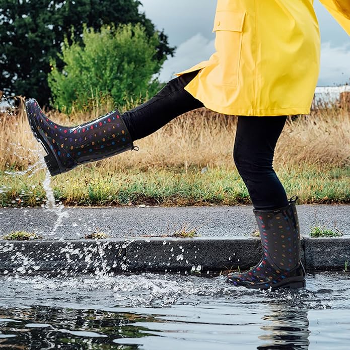 HISEA Women's Rain Boots Waterproof Mid Calf Garden Boots for Women