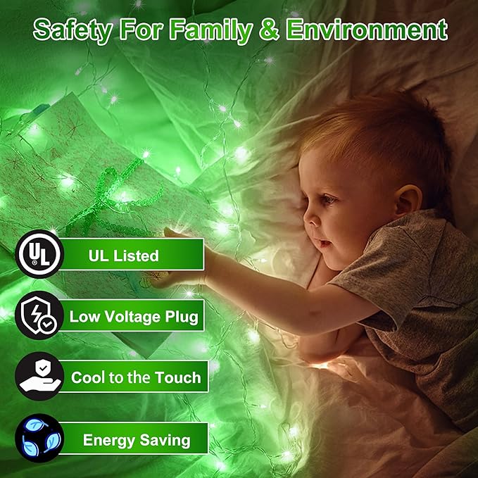 350LED 90FT Christmas Lights Indoor Outdoor, 12 Modes Green Outdoor String Lights with Timer & Dimmable, Waterproof Green Wire Christmas String Lights for Tree Xmas Patio Fence Balcony Garden Party