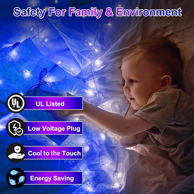 350LED 90FT Christmas Lights Indoor Outdoor, 12 Modes Blue Outdoor String Lights with Timer Dimmable, Waterproof Green Wire Christmas String Lights for Christma Tree Patio Fence Balcony Garden Party