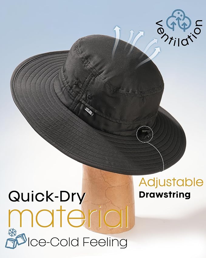 FURTALK Sun Hats for Men Women Packable Wide Brim Summer UV Protective Bucket Hat UPF 50+ Hat for Fishing Hiking