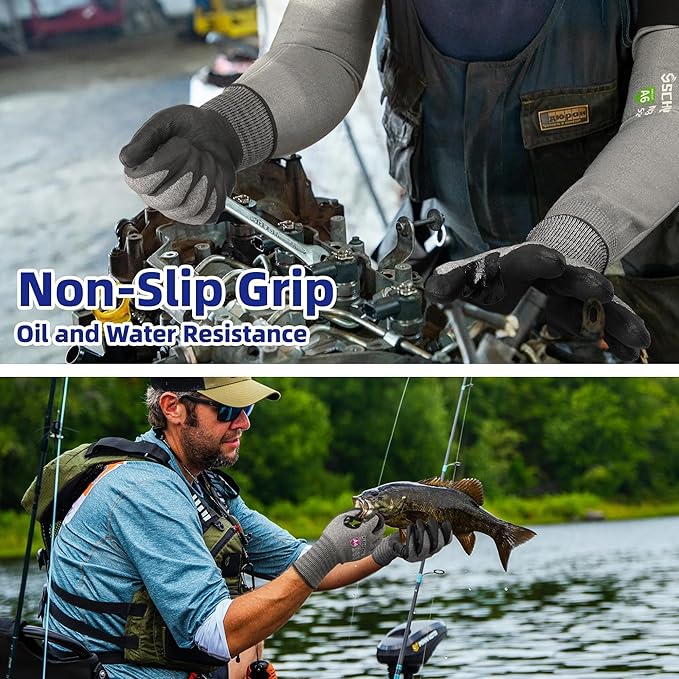 Schwer A4 AIR-SKIN Cut Resistant Work Gloves AR5918 with Extreme Lightweight & Thin, Grip Gloves for Fishing, Gardening, Mechanic, Refined Work, Touch-Screen, Non-PFAS, 3D-Comfort Fit, 1 Pair (L)
