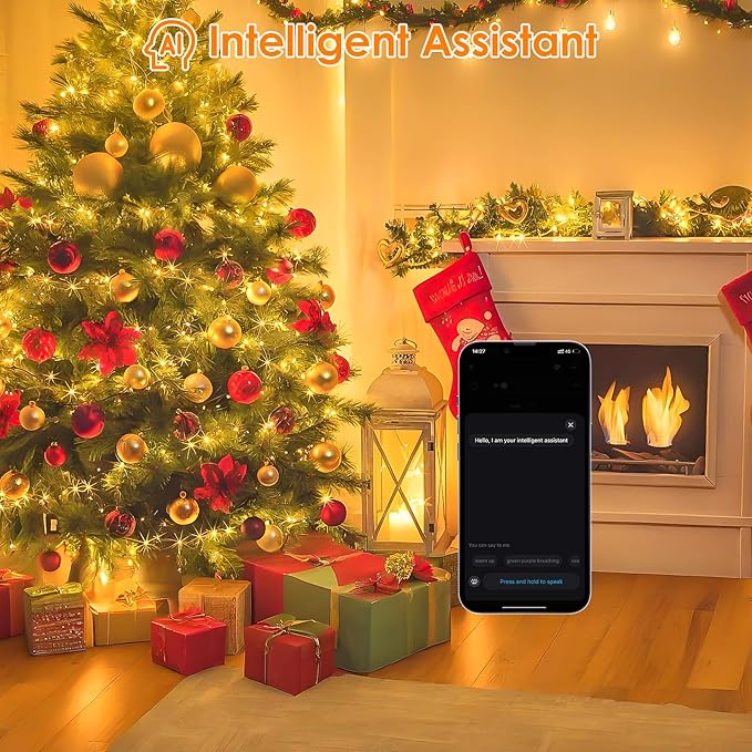 YIQU Smart Color Changing Halloween Lights, 66 FT 200 LED RGB Christmas String Lights with Remote App Control & Timer, Music Sync Multiple Modes Twinkle Light Waterproof Indoor Outdoor Decor