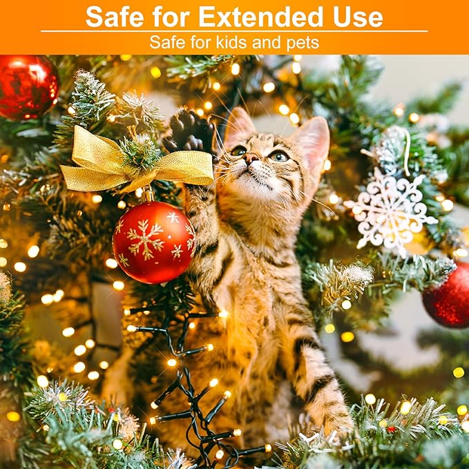 262FT 800 LED Christmas Lights, Plug in Warm White Christmas Tree Lights Outdoor with Timer and 8 Modes, Green Wire Waterproof String Lights for Indoor Yard Patio Xmas Holiday Decorations