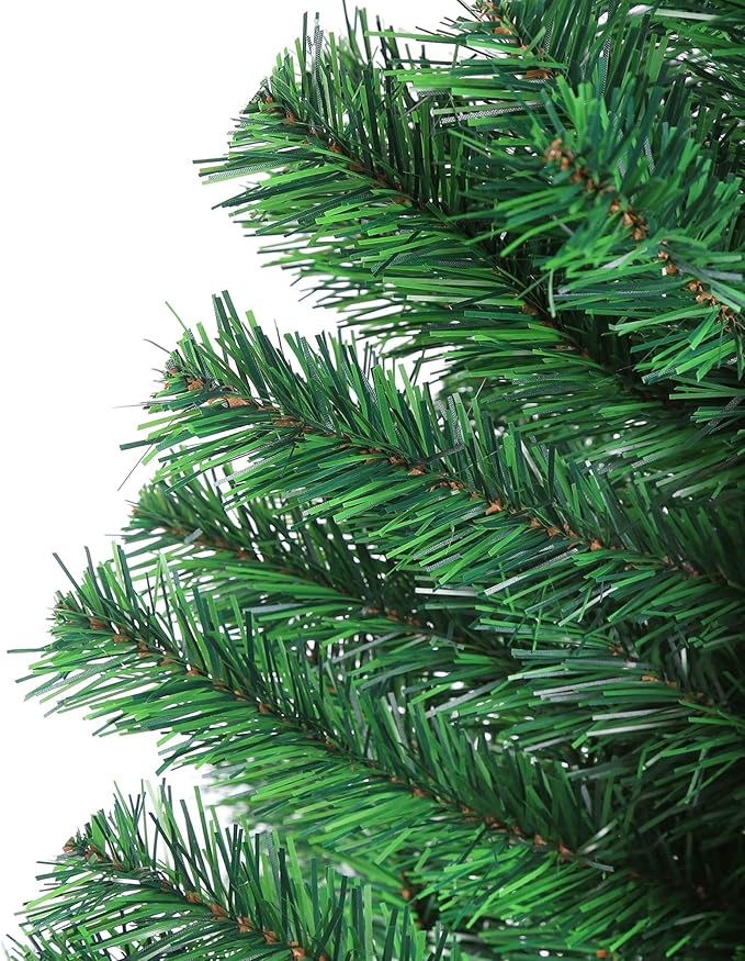 7ft Artificial PVC Christmas Tree with 1000 Tips & Metal Stand Gorgeous Faux-Pine Xmas Tree Seasonal Holiday Decoration for Home,Office and Party