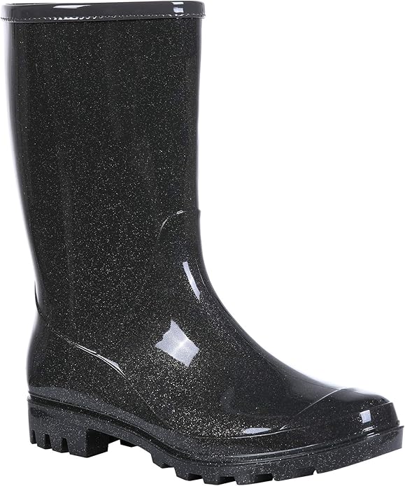 Evshine Women's Mid Calf Rain Boots Waterproof Garden Shoes