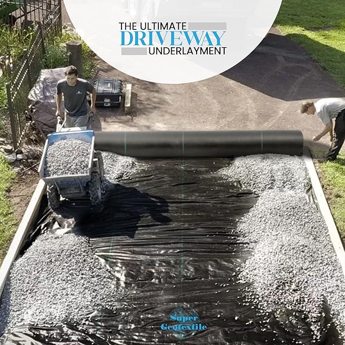 4, 6, 8 oz Non Woven Fabric for Landscaping, French Drains, Underlayment, Erosion Control, Construction Projects - 4 oz (6X250)