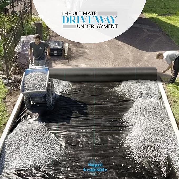 4, 6, 8 oz Non Woven Fabric for Landscaping, French Drains, Underlayment, Erosion Control, Construction Projects - 8 oz (3X250)