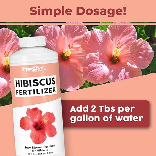 TPS NUTRIENTS Hibiscus Fertilizer for Tropical and Flowering Plants, Liquid Plant Food, 32 oz (1 Quart)