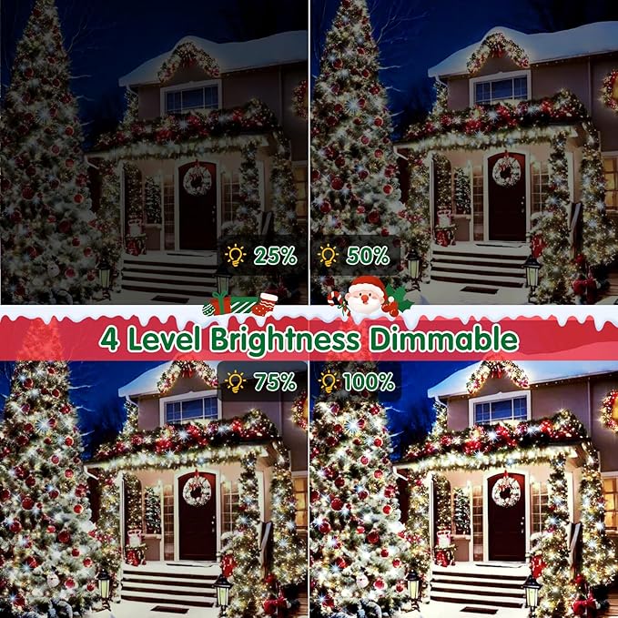 XURISEN 551FT 1400 LED Christmas Lights Outdoor Green Wire String Lights 8 Modes with Timer Memory Waterproof Fairy Light Plug in for Xmas Tree Wedding Yard Party Holiday Decorations(Cool White)