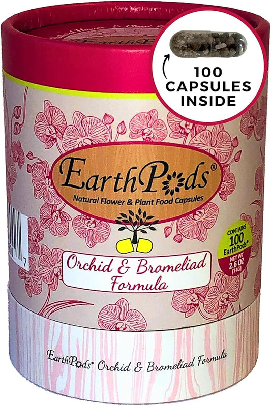 100 EarthPods - Bio Organic Orchid Fertilizer Spikes – Orchid Food Sticks – Premium Formula – Hand Made in USA