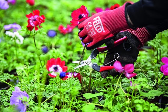 Felco F321 Pruning Snips – 7" Swiss-Made Garden Clippers with Curved Blade & Rounded Tip | Pruning Shears for Gardening | Garden Snips and Pruners with Carbon Steel Blade, Sap Groove