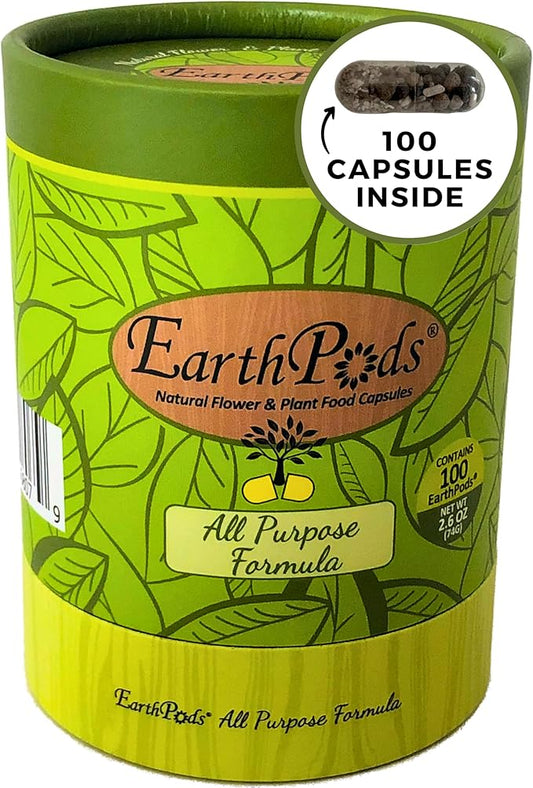 EarthPods® Indoor Plant Food Spikes – 100 Slow-Release Organic Fertilizer Capsules | Mess-Free Nutrition for Houseplants | Made in USA