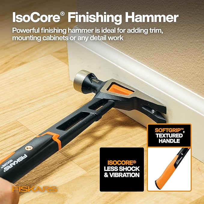 Fiskars House Essentials for New Home Tool Set, 6 Piece Kit w/Loppers, Garden Scissors, Pruners, Folding Saw, IsoCore Hammer, & Utility Knife, Indoor DIY & Outdoor Gardening, Great Housewarming Gifts