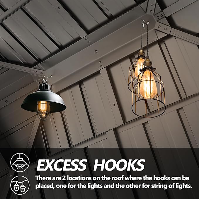 12'x14' Hardtop Gazebo, Outdoor Double Roof Galvanized Steel Gazebos, Aluminum Frame Permanent Pavilion with Curtains & Netting for Backyard, Patio, Deck