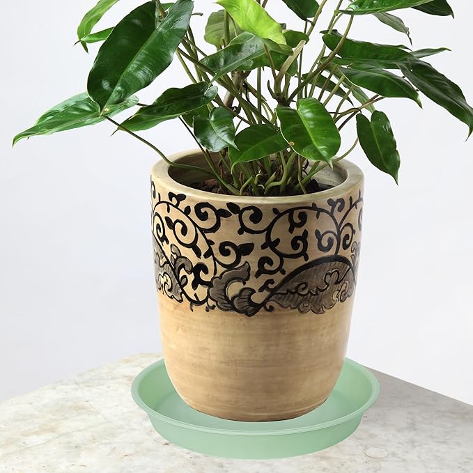 2 Pack of Bird Bath Bowl 12", 1.6" Depth, 10 12 inch Birdbath Bowls Dish Only for The Garden, Large Plant Saucer (12", Light Green)