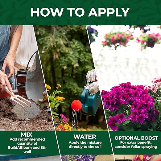 BuildASoil Vegan Bloom Booster & Flower Fertilizer – Organic Hydrangea & Rose Fertilizer Plant Food, Bloom Booster Fertilizer for Outdoor Gardens & Houseplants – Natural Soil Flower Food, 5 LB Bag