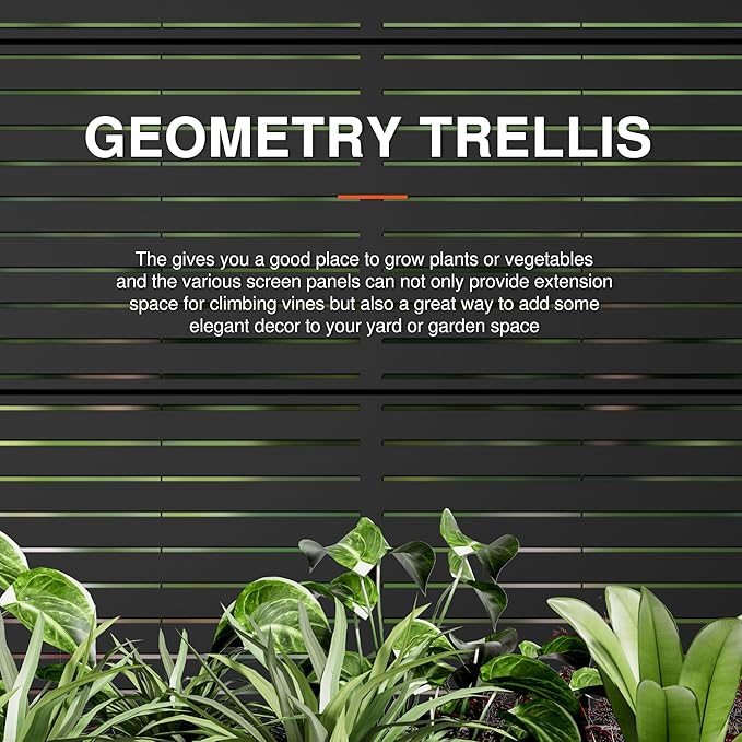 Casaphoria Metal Raised Garden Bed with Trellis and Wheels, 72"x47"x16" Arched Planter Box for Climbing Plants, Vegetables & Vines, Features Drainage Holes and Privacy Screen (Black-Louvered)