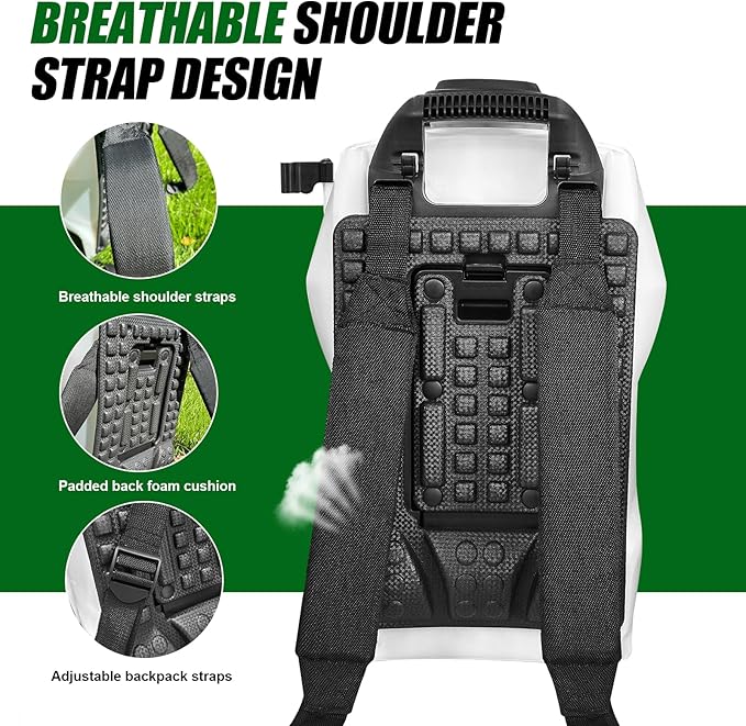 Backpack Sprayer 4 Gallon Battery Powered Garden Sprayer, VaxMay Electric Weed Sprayer Works with Makita 18V Battery, 100 PSI, Telescopic Wand, 5 Nozzles, 2.5Ah Battery&Charger Included