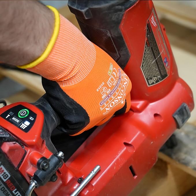 linconson 12 Pack Safety Performance Series Construction Mechanics Work Gloves