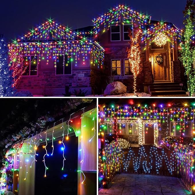 52FT Christmas Lights Outdoor Decorations 480LED Fairy String Light 12 Lighting Modes with Timer Memory Waterproof Christmas Light for Yard Roof Party Holiday Wedding Garden Decor