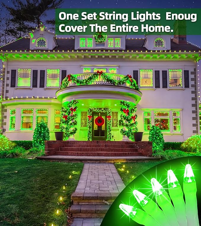 750 LED 246FT Christmas Lights Outdoor, Super Long Waterproof Christmas String Lights with 8 Modes, Christmastree Lights with Timer Memory for Fence Garden Xmas Wedding Party DecorGreen