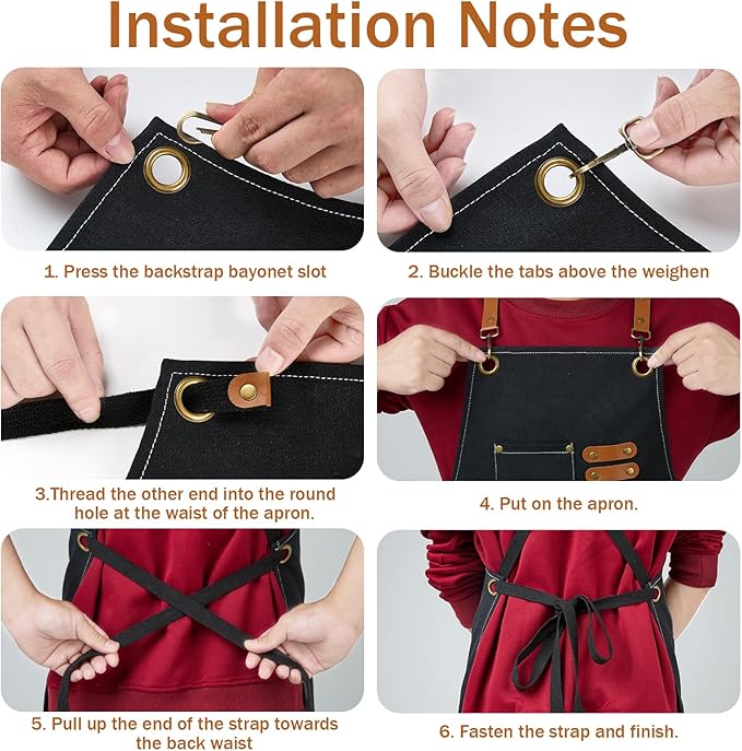 Woodworking Apron Heavy Wax Canvas Work Apron