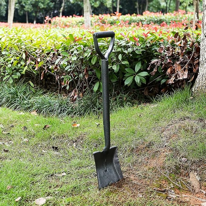 2 Pcs Handle Mini Spade with Shovels for Digging - All Metal Square Point Shovel - Steel Shovel Straight Spade（wh000007）
