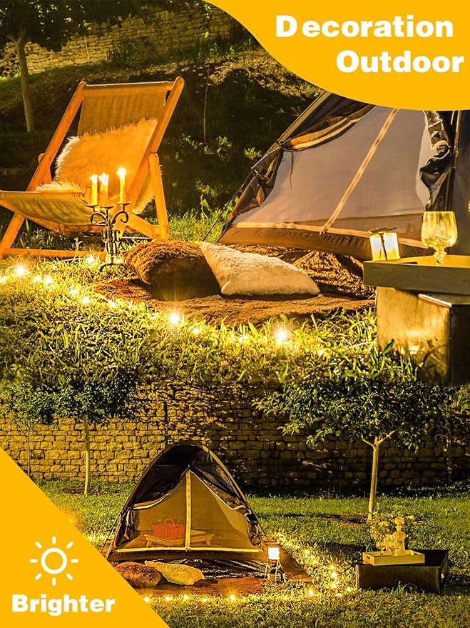 6 Pack 60LED Christmas Battery Operated Fairy Lights with Remote, 8 Modes String Lights with Timer, Dimmable, Memory Function, Waterproof Twinkle Lights for Outdoor Indoor Christmas Decor(Warm White)