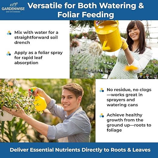 20-20-20 Water-Soluble Fertilizer – Powder for Liquid Plant Food for Indoor & Outdoor Plants, Orchids, Vegetables, Lawns, Flowers – 20 20 20 Fertilizer 4 Quarts (8 lbs)