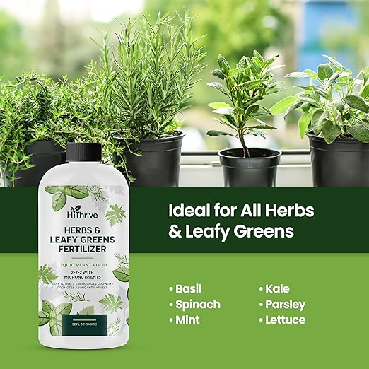 32oz Liquid Fertilizer for Vegetable Garden – Makes 48 Gallons of Garden Fertilizer for Outdoor Vegetables - Herbs & Leafy Greens Live Plants Indoor Plant Food, Liquid Plant Food for Growth & Flavor