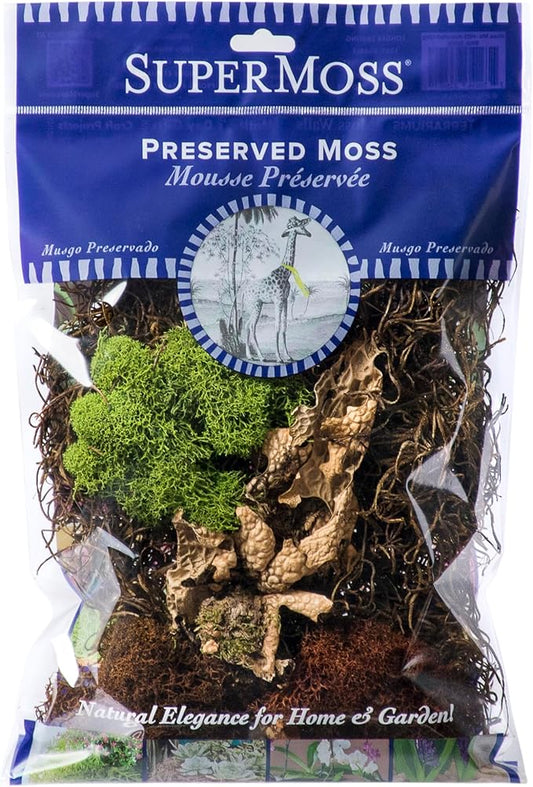 SuperMoss (23303) Moss Mix – Premium Decorative Moss for Crafts, Terrariums, Wedding & Table Décor, 80.75 Cubic inches (Approx. 2 oz), Oregon