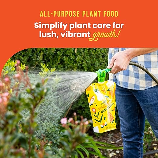 Sunday WonderFert 2 Pack - All-Purpose Liquid Fertilizer - 10-2-6 NPK Outdoor & Indoor Fertilizer - for New and Established Flowers, Veggies, Trees, Shrubs & Indoor Plants - Covers up to 1600 Sq Ft