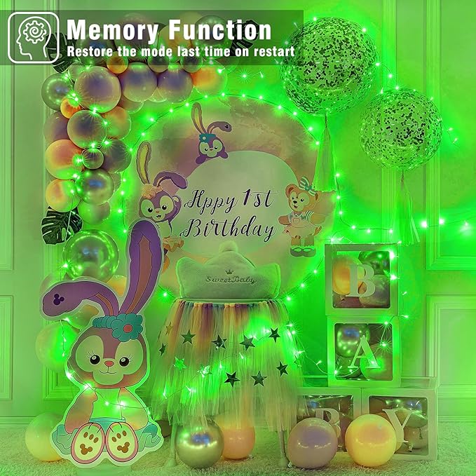 100FT 300 LED Christmas Lights Outdoor, Plug in Christmas String Lights Indoor, Waterproof & 8 Modes & Timer Function, Connectable Fairy Twinkle Light for Bedroom Patio Wedding Party Decor, Green