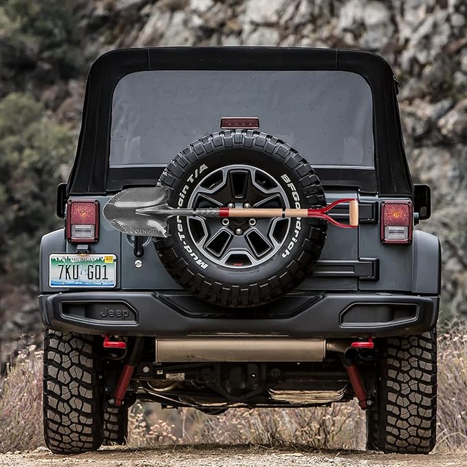 Garden Shovel Round Digging Shovel Heavy Duty Shovels for Digging Trenching Gardening Camping, 43 inches