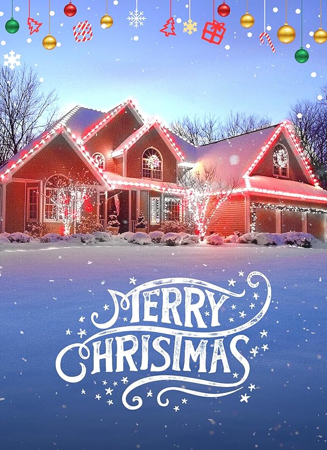 C9 LED Christmas Lights Outdoor, 68 Ft 100 LED C9 String Lights with 100 All in One Clips, Connectable Waterproof Christmas Tree Lights for Outside Roofline Backyard Garden Decor, Red & Warm White