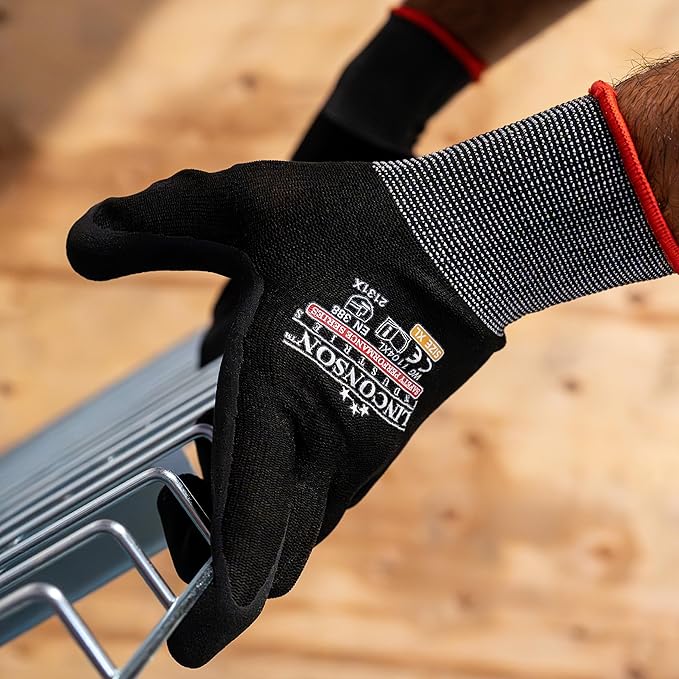 linconson 12 Pack Safety Performance Series Construction Mechanics Work Gloves