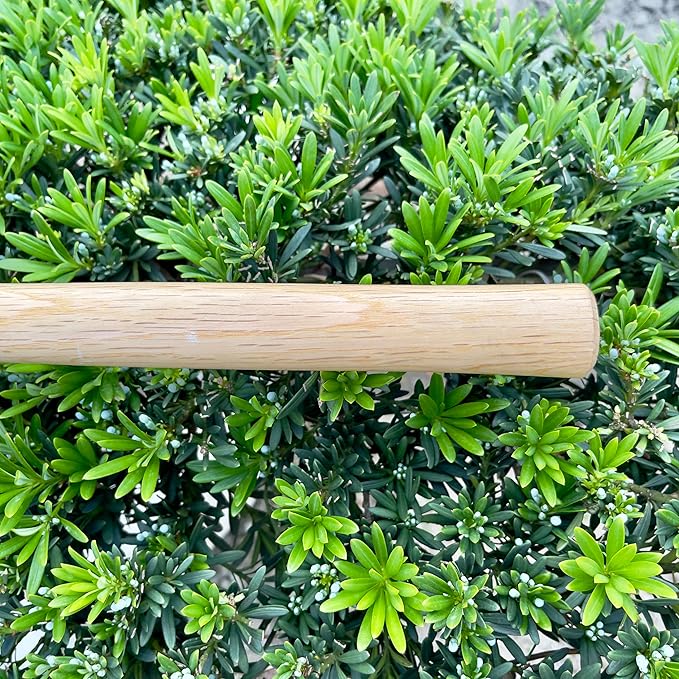 14 Inch Heavy Duty Wide Hoe, Japanese Carbon Steel with Oak Wooden Handle, Without Welding, Garden Tool for Digging, Weeding, and Planting