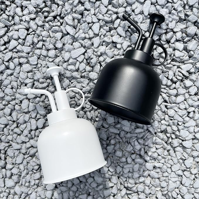 Plant Mister Spray Bottle Stainless Steel Watering Can for Indoor Plants Bonsai Sprayer Succulent Spritzer Houseplant Atomizer Terrarium Mister Modern Garden Tools 10oz/300ml Black