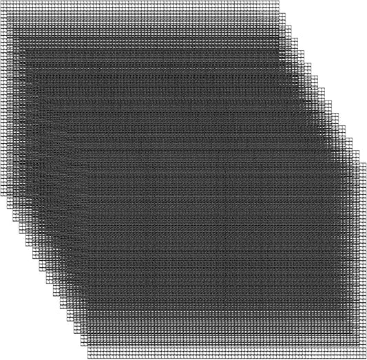 15 Pcs Flower Pot Hole Mesh Pad, 11.8 * 7.8 Inch Bonsai Pot Mesh, Bonsai Pot Bottom Grid Mat Mesh, Plant Drainage Screens Gasket, Keep Bonsai Soil from Flowing Away (Black)