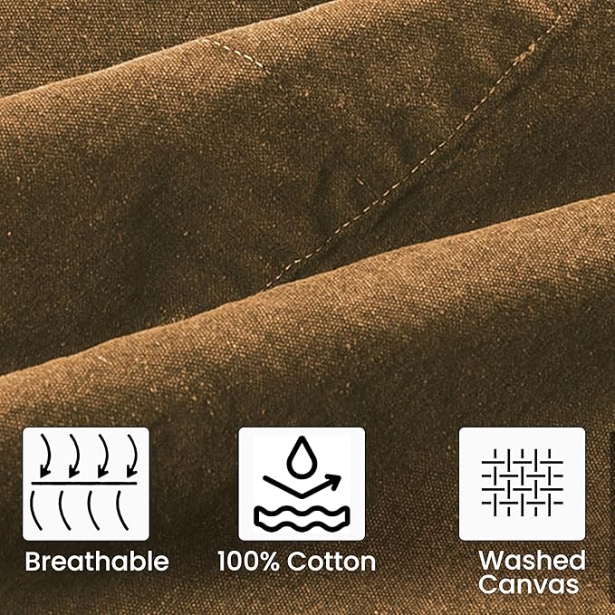 LEATHER VILLAGE Chef Aprons for Men Women with Large Pockets, Cotton Canvas Cross Back Adjustable Work Apron, Size M to XXL